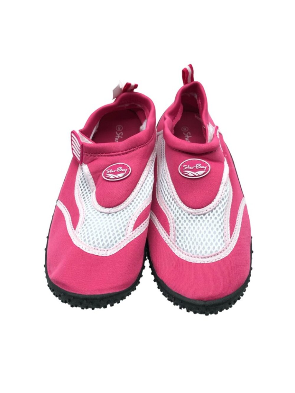 Star Bay Womens Water Shoes Fabric Mesh Hook & Loop Pink White Size 8 - Picture 2 of 5